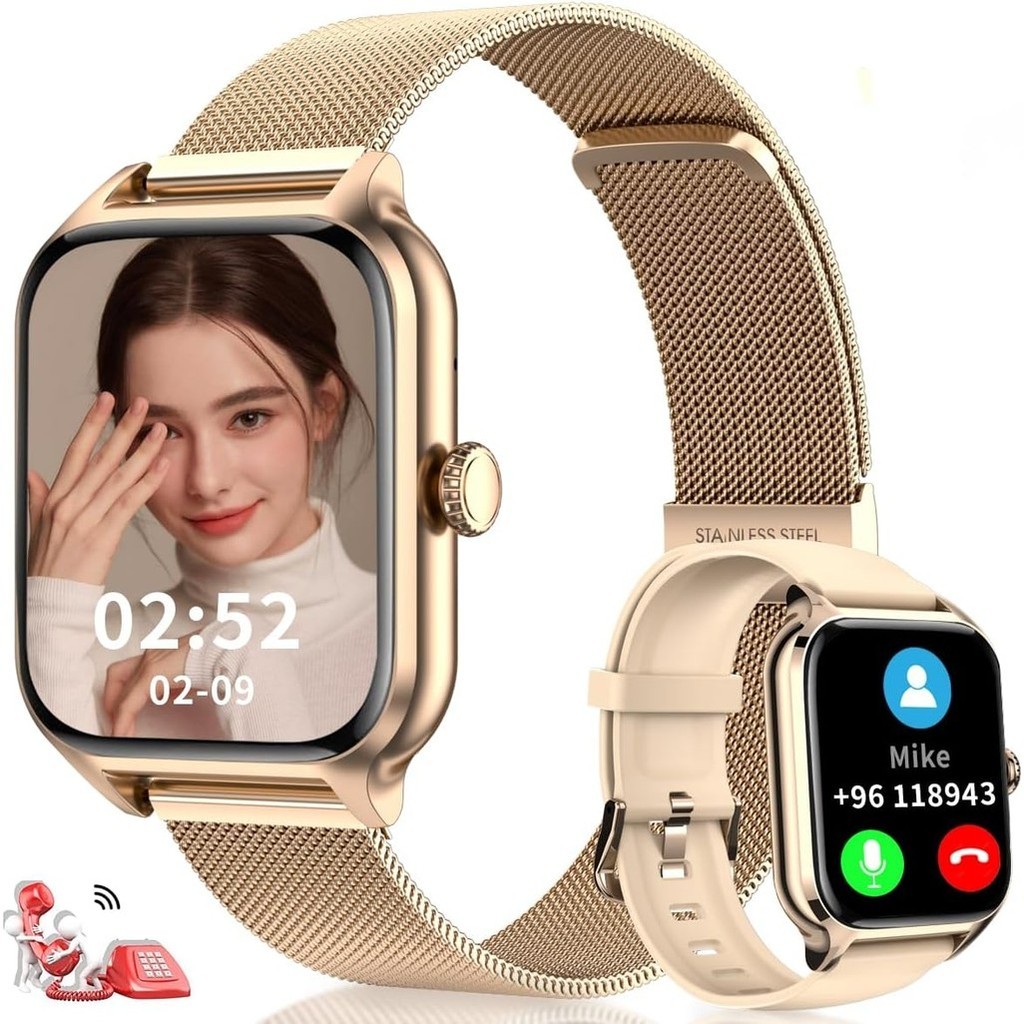 สมาร์ทวอทช์, H9 max, ใหม่ล่าสุด, สำหรับผู้ชายและผู้หญิง, นาฬิกาสปอร์ต, หน้าจอสัมผัส HD 2.01", รับสายและโทรออก, เพลงบลูทูธ, เครื่องคิดเลข, นาฬิกาจับเวลา, เข้ากันได้กับ Android และ iOS