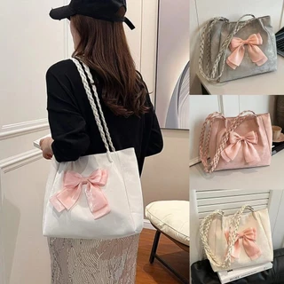 coco baby65 ระเป๋า ใบใหญ่แฟชั่นใส่ของได้เยอะPU หน้าใหญ่มากใส่ของได้เยอะมาก-โบว์ใหญ่น่ารัก- SP3166