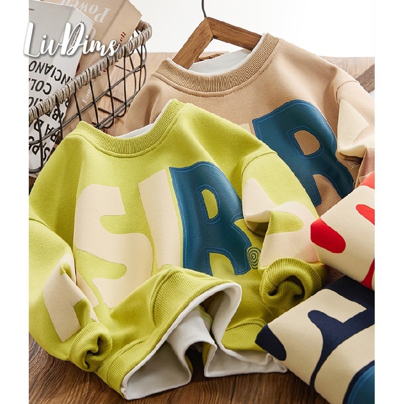 เสื้อสเวตเตอร์สองชิ้นปลอมของเด็กผู้ชายเสื้อแขนยาวแฟชั่นเสื้อโค้ทเด็กสไตล์ต่างประเทศ