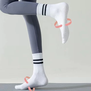 ถุงเท้าปุ่มกันลื่นCotton ระบายอากาศได้ถึงเหมาะสำหรับโยคะ/พีลาทิสCotton non-slip socks suitable for yoga G2947