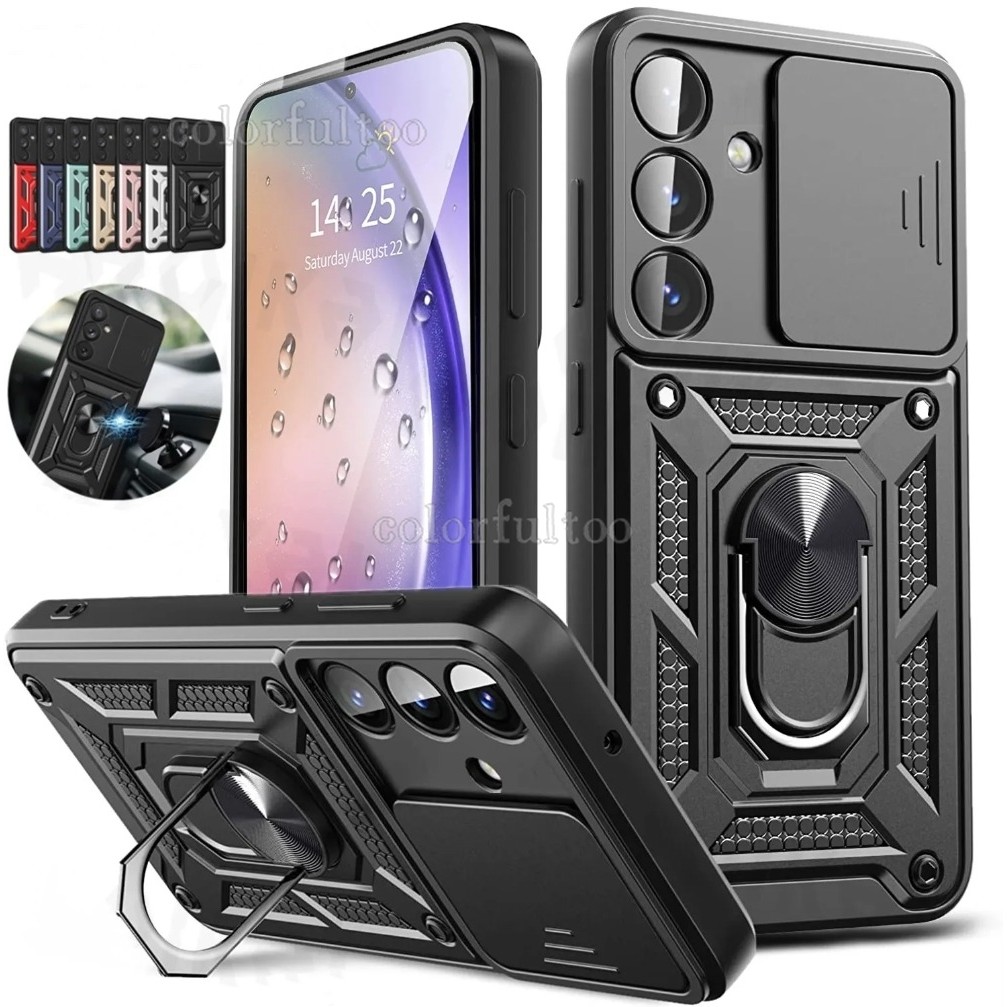 เคสโทรศัพท์สําหรับ Samsung Galaxy A16 A06 A 06 16 SamsungA16 4G 5G เกราะกันกระแทกปลอกหรูหราสไลด์เลนส์กล้องป้องกันฮาร์ดปกหลังกรณีเชลล์