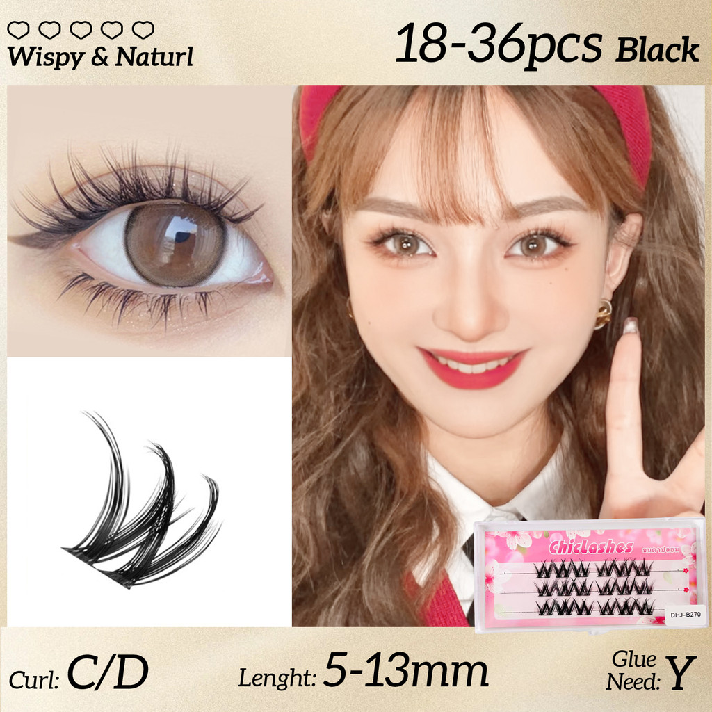ขนตาปลอมแบบช่อ เซทใหญ่ พร้อมส่ง ขนตานิ่ม ธรรมชาติ ใส่ง่าย ขนตาข้าวสาลีใส่สบาย เส้นขนตาบางต่อกิ่งขนตา