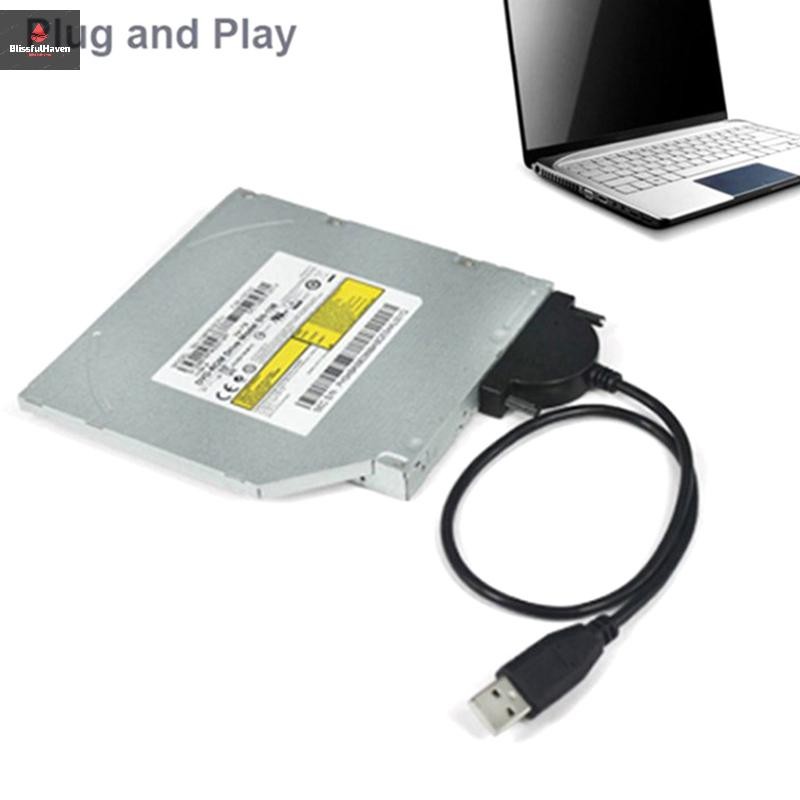 Cod USB 2.0 SATA Cable CD/DVD-ROM Drive Cable Optical Driver Adapter Cable For PC Laptop Notebook ใหม่