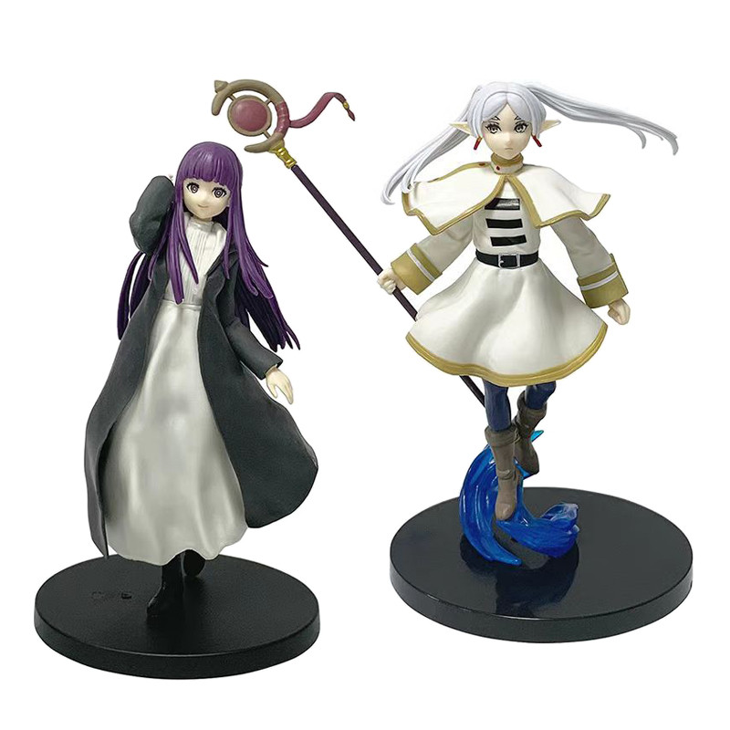 14.5ซม.อะนิเมะfrieren: Beyond Journeys EndรูปCombat Frieren Fern Elezen Elfตกแต่งรถPVC Action Figure