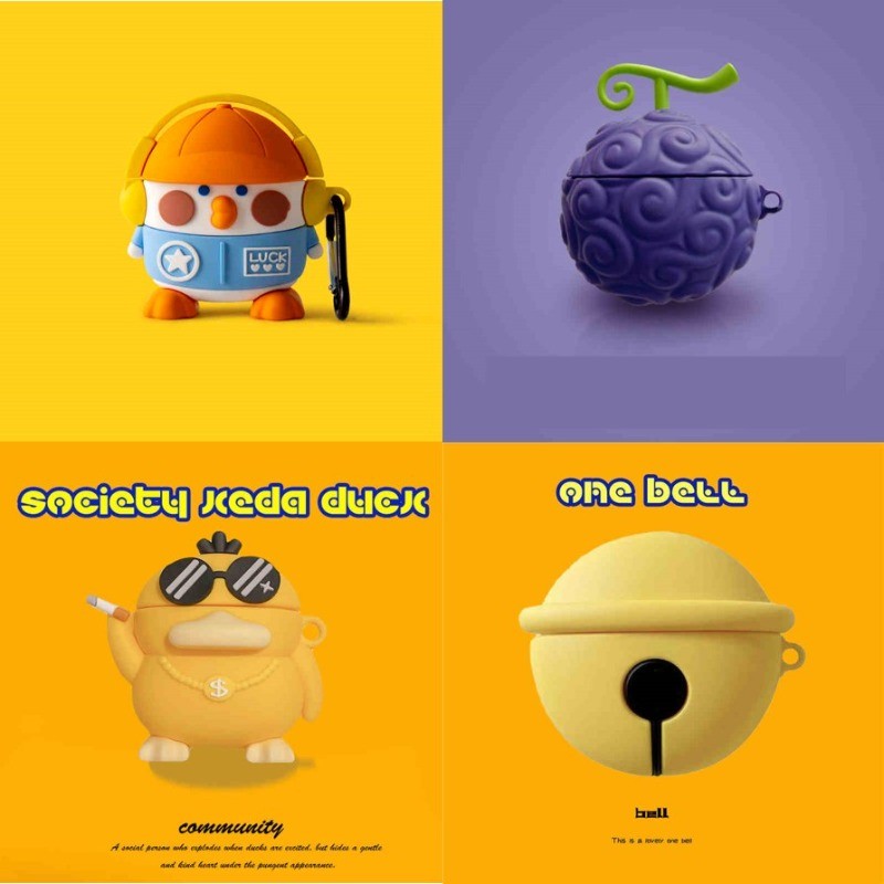 Stock Ready Headphone Protective Case สําหรับ Baseus WM01/02 3D การ์ตูนเป็ด Charger กล่องอุปกรณ์เสริ