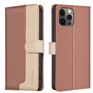 เคส Case for iPhone 17 Air 17e 16e 16 15 14 Plus ไอโฟน 13 12 Pro Max เคสโทรศัพท์หนังฝาพับพร้อมช่องใส่บัตรสําหรับ Splice Color PU Leather Flip Cover Magnetic Wallet With Card Slots Soft TPU Shell ซองมือถือ BF33
