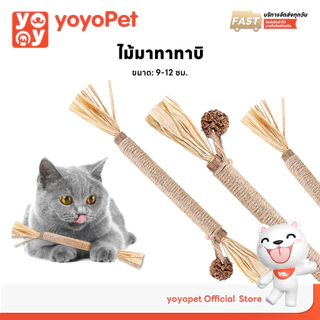 yoyopet : ไม้มาทาทาบิ ขัดฟันแมว ไม้เเมวเมา แบบเชือก ขัดฟันแมว ลดคราบหินปูน ของเล่นสําหรับสัตว์เลี้ยง