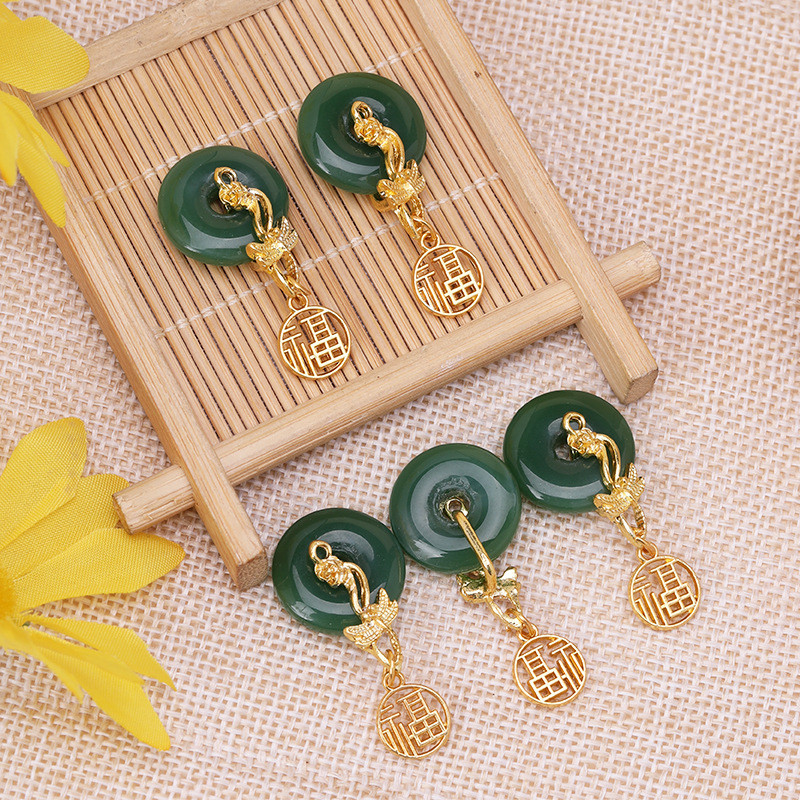 โลหะผสมแก้วปี่เซียะจี้ผีเสื้อปีมังกรอุปกรณ์เครื่องประดับ DIY สร้อยคอสร้อยข้อมือวัสดุอุปกรณ์แขวนแมวนำโชค ac5w - รูปที่ 4