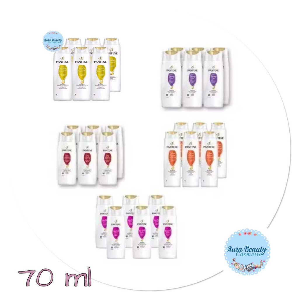 📍 (6ขวด/แพ็ค) Pantene Shampoo  70 มล. แพนทีน แชมพู