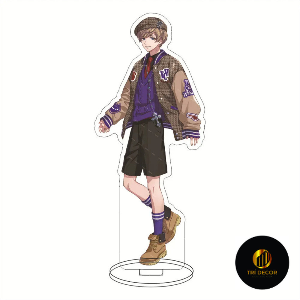 พวงกุญแจ โมเดลสแตนดี้ อะนิเมะ Paradox Live Character Ryu Natsume Yon Hajun Study and Work Desk Decor
