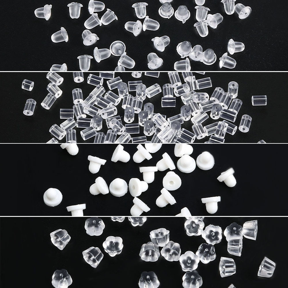 200 ชิ้น/ล็อตต่างหูยางกลับ Stoppers Earnuts Stud ต่างหู Stopper กลับปลั๊ก DIY ผลการค้นหาเครื่องประดับอุปกรณ์เสริมทํา