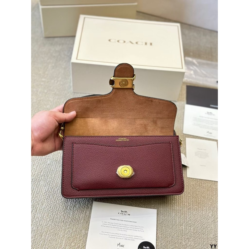 Tabby Bacchus Bag กระเป๋าสะพายแบบพกพา Original Single Cowhide แฟชั่น All-Match Original Single Cowhide หญิงกระเป๋าของขวัญกล่อง CO333333-1122