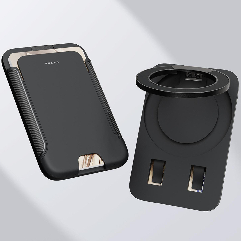 ใหม่ Mag Magnetic Card Case สําหรับ iPhone 16 15 14 13 12 Pro Max แกนวงเล็บกล่องการ์ดแม่เหล็ก