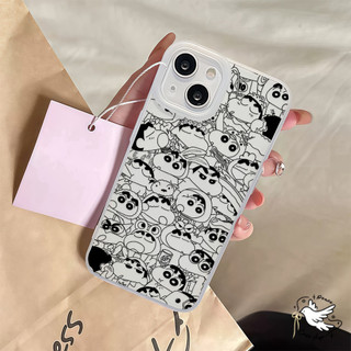 COD-ในไทย💥เคสน่ารัก สำหรับ iPhone7 8 X 11 12 13 14 15PRO MAX เครยอนชินจัง เครื่องแต่งกายต่างๆ กรณีโทรศัพท์ซิลิโคนด้าน