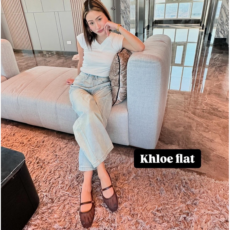 พร้อมส่ง Khloe flat รุ่นใหม่ KK1176 คัชชู แมรี่เจน maryjane ส้นแบน