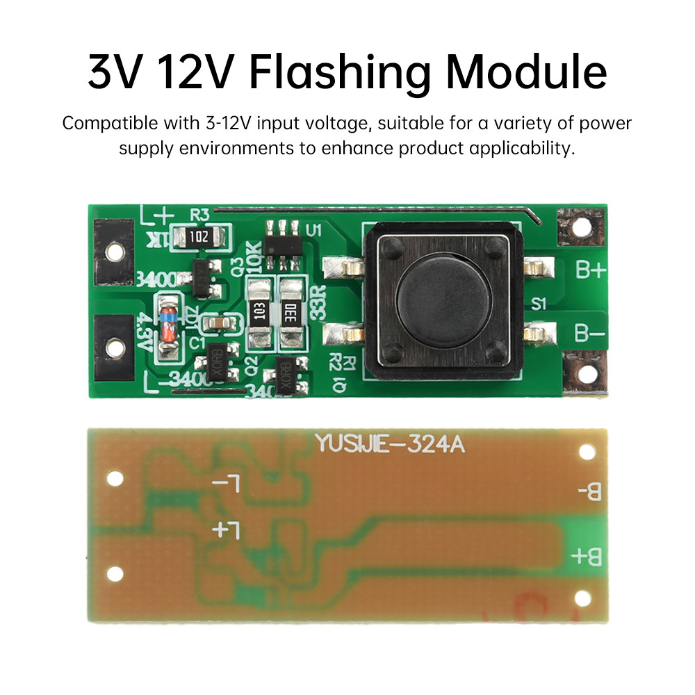 3v 12V Blinking โมดูลสวิทช์ High Light Bright Blinking รถ LED Light Control Board Driver Board