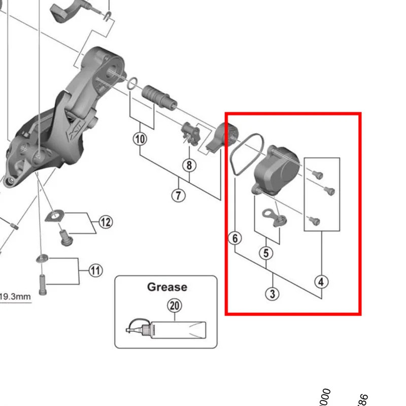 Shimano ตีนผีหลัง P-Cover Bolt ชุดหมวก Y5YX98030 Y3FZ98010 Y5RT98020 Y3FW98030 Y3FX98010 Y5PV98030 Y