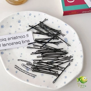 YOYO กิ๊บดำ 50 ชิ้น กิ๊บดำติดผม ทรงผมเรียบง่ายคลิปเล็ก วัสดุดีเยี่ยม hair clip