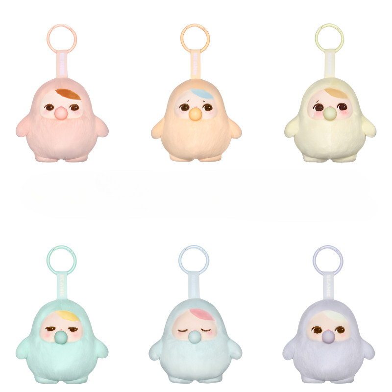 POPMART PUCKY Bean Bubble Series จี้ตุ๊กตา Mystery Box ของเล่นของขวัญ