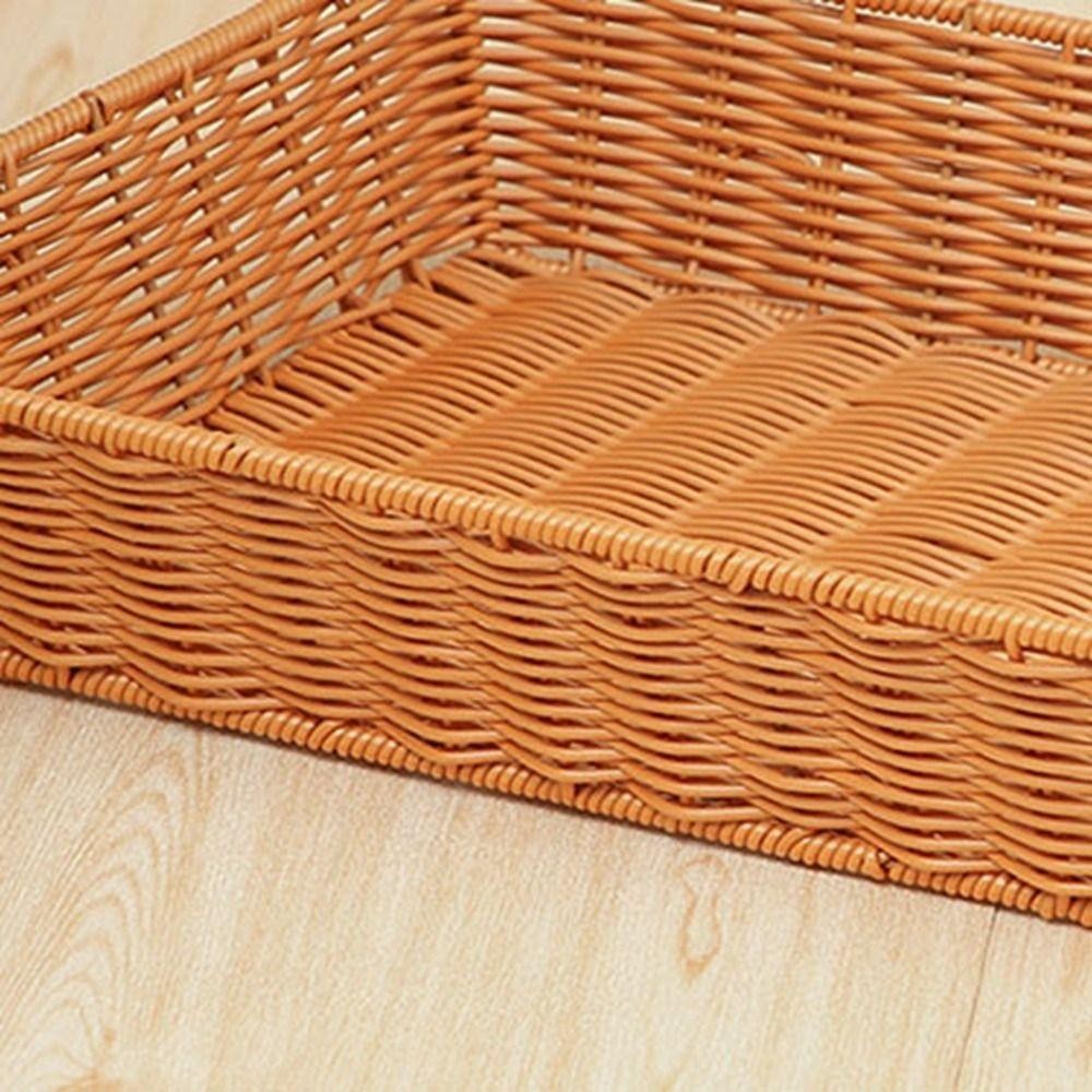 แล้ว ขนมปังตะกร้าผักผลไม้, ความแข็ง 10 ขนาดหวายหวายตะกร้าเสิร์ฟทอ, ทอมือสีกากีร้านอาหารเสิร์ฟโต๊ะแสดง - รูปที่ 3