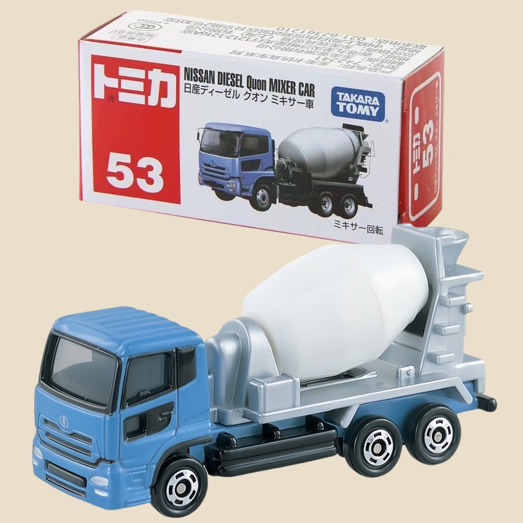 TOMICA Nissan Cement Mixer Diecast Model Car-ของเล่นจิ๋วแท้สำหรับนักสะสมและเด็ก