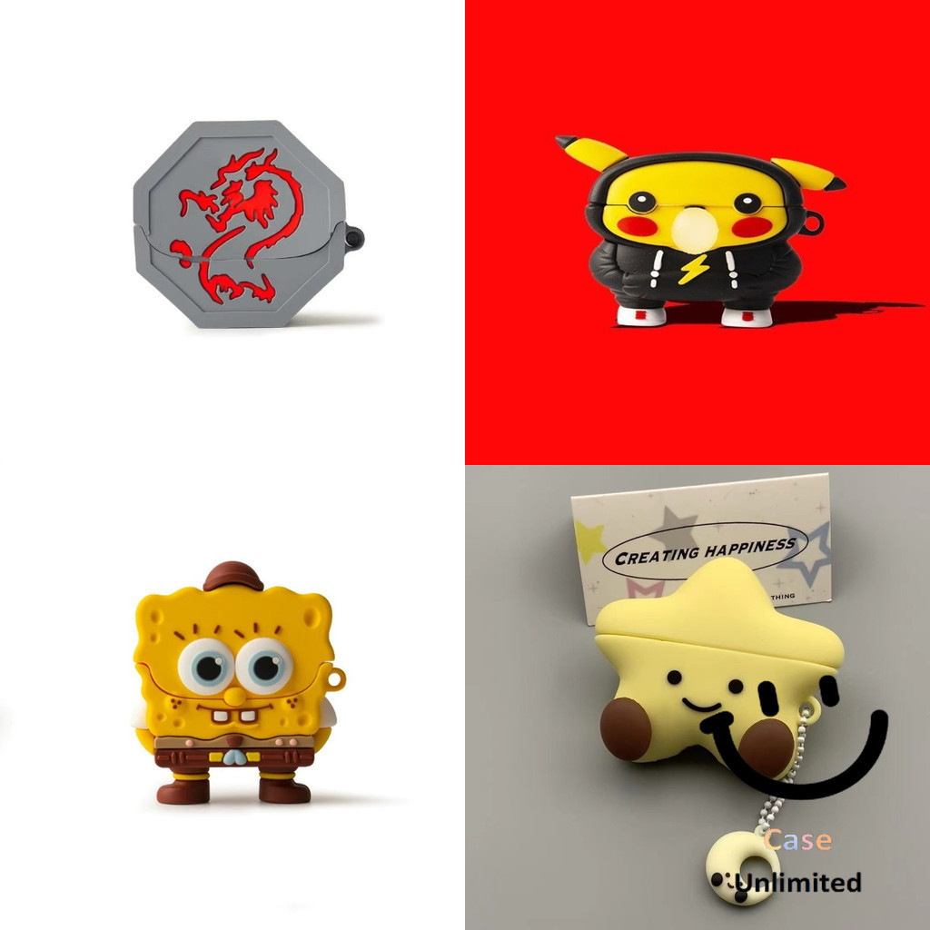 สําหรับ SoundCore K20i เคส Case เคสหูฟังบุคลิกภาพ Pikachu SpongeBob SquarePants ลายดาว