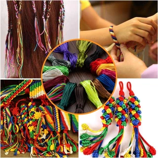DeeThai ไหมจีน เชือกถักมือ ไนล่อน 2.5mm*20m มี 10 สี สําหรับถักมาคราเม่ นอตจีน DIY Handcraft rope