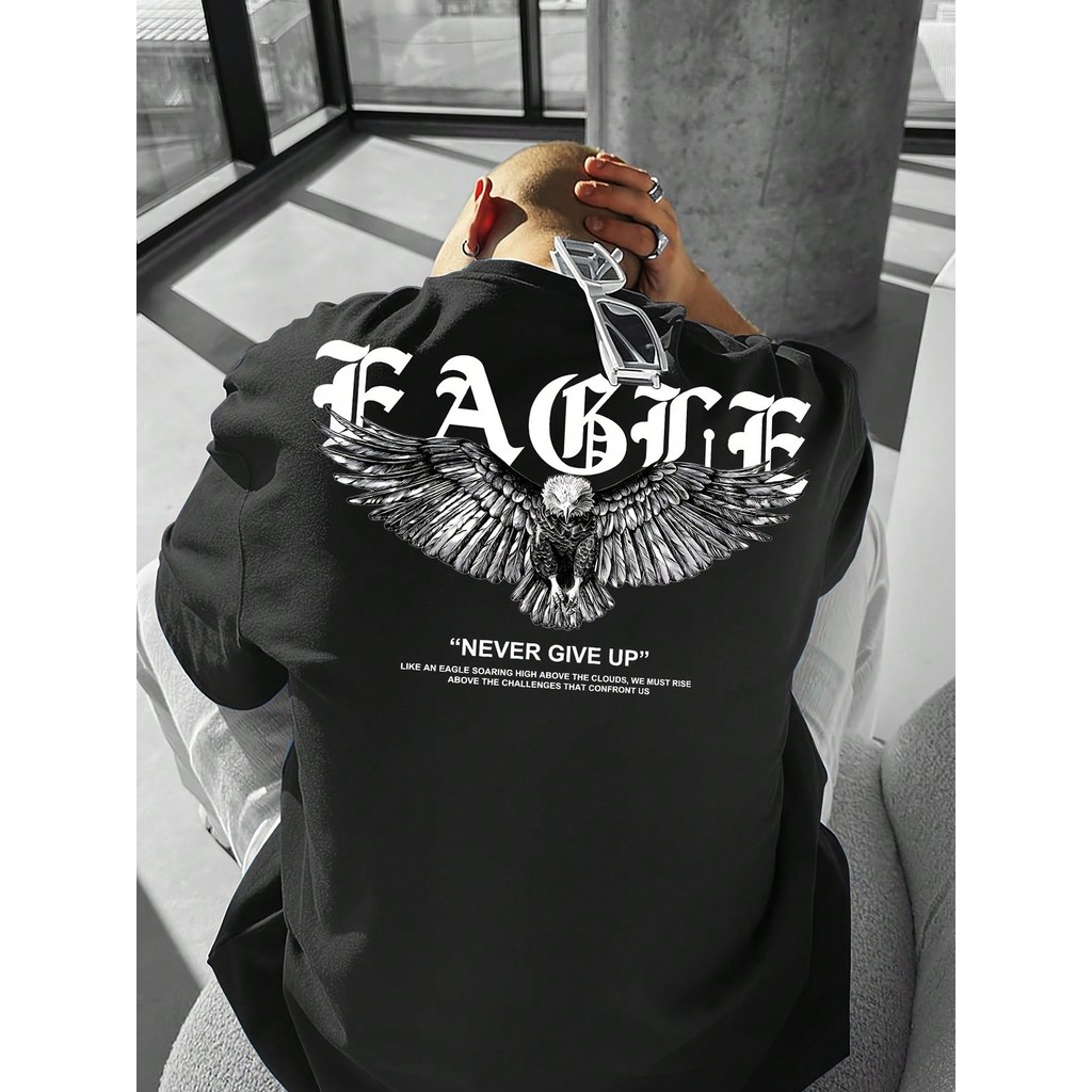 เหมือนเสื้อยืด Eagle "Never Give Up"