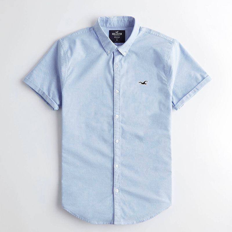 HOLLISTER อาก้า ฮอลลิสเตอร์ ร่วม. นกนางนวล เสื้อเชิ้ตแขนสั้นผู้ชายฟอร์ดทอพร็อพเสื้อเชิ้ตแขนสั้นคลาสสิกลําลองด้านบนเสื้อเชิ้ตหล่อ - รูปที่ 3