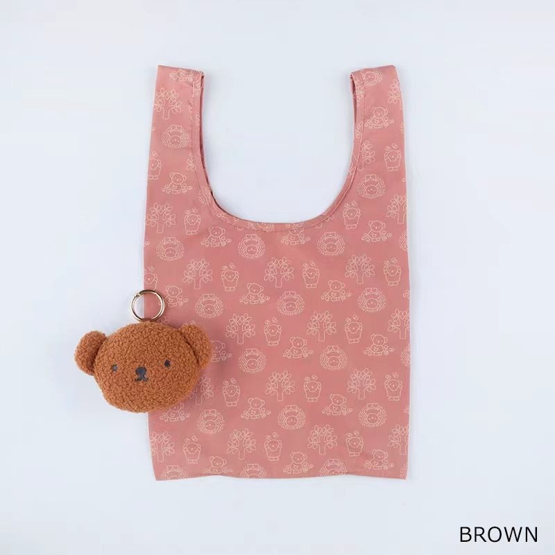 Miffy Rabbit กระเป๋าเก็บของแบบพับได้กระเป๋าสะพายไหล่กระเป๋าช้อปปิ้ง