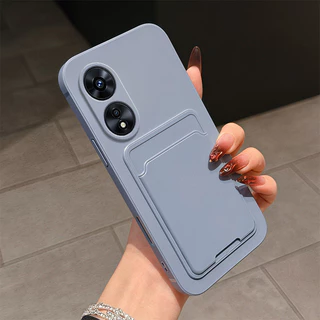 กันกระแทก case สําหรับ OPPO A17 A17K A38 A18 A60 A97 A98 4G 5G เคสโทรศัพท์ TPU ใหม่การ์ดแพ็คเคสโทรศัพท์