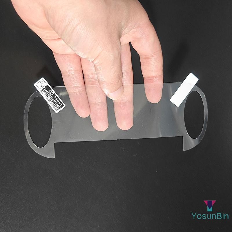 Yosunbin] 1 ชุด DIY อุปกรณ์เสริมกระจกนิรภัยใส Full HD ป้องกันหน้าจอด้านหน้าฟิล์มด้านหลังสําหรับ Psvita PS Vita PSV1000 ใหม่