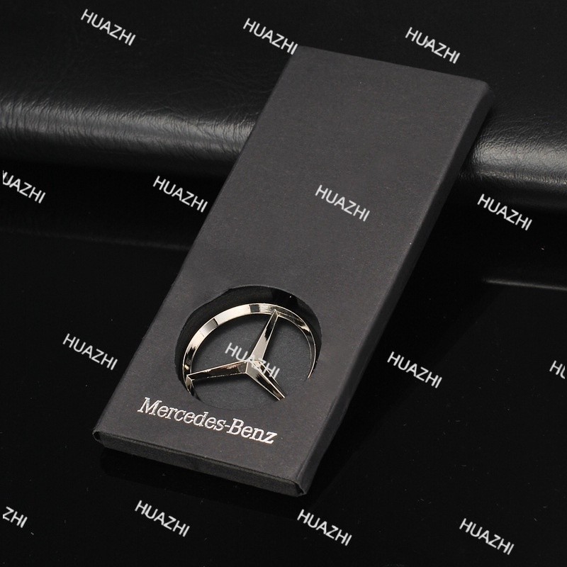Benz Metal Hollow LOGO พวงกุญแจ S400 S450 S500 E260 E300 จี้ตกแต่งกุญแจ