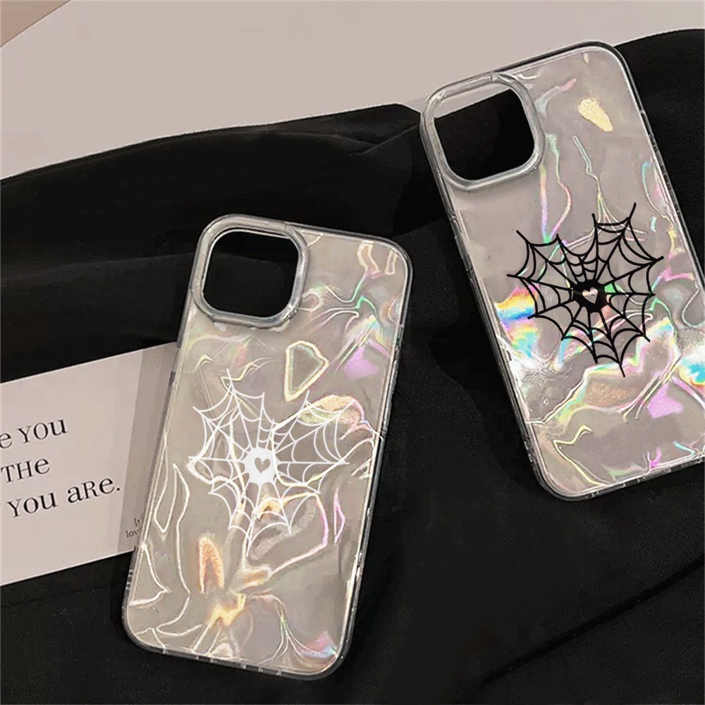 พรีเมี่ยมสีขาว Love Spider WebปลอกสําหรับInfinix Hot 50 Hot50Proสมาร์ท 9 หมายเหตุ 40Pro Hot50i 40 Pr