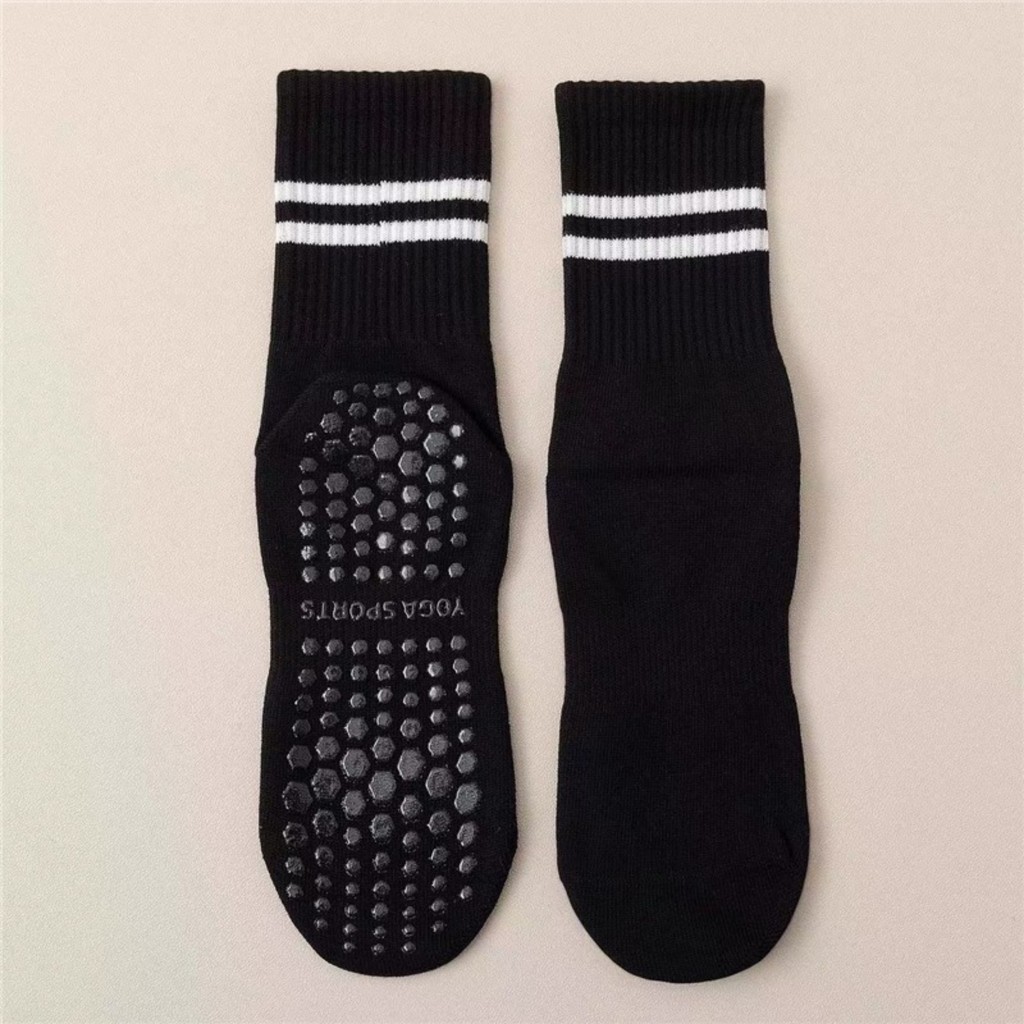 Pilates Professional Anti-Slip Five-Finger Mid-Tube Two-Bar Yoga Socks Anti-Slip Sports - รูปที่ 4