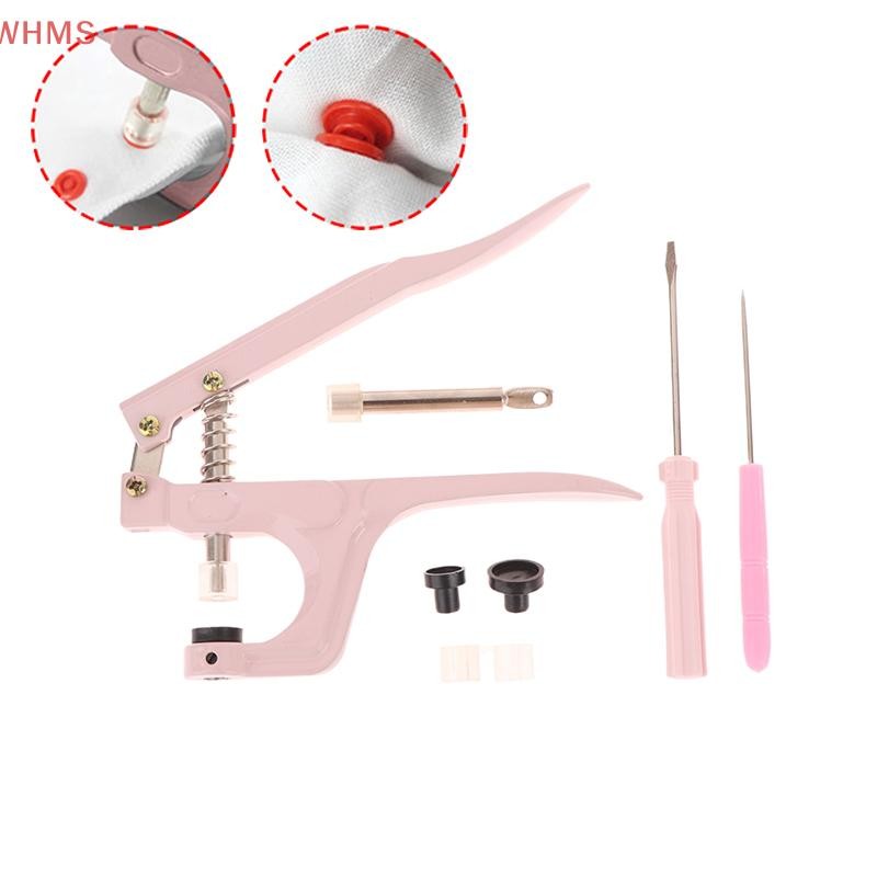 (wms) พลาสติกเรซิ่นปุ่มสแน็ปชุดเครื่องมือติดตั้งแบบพกพามือกดปุ่มเครื่อง ทําเอง หัตถกรรมเครื่องมือ