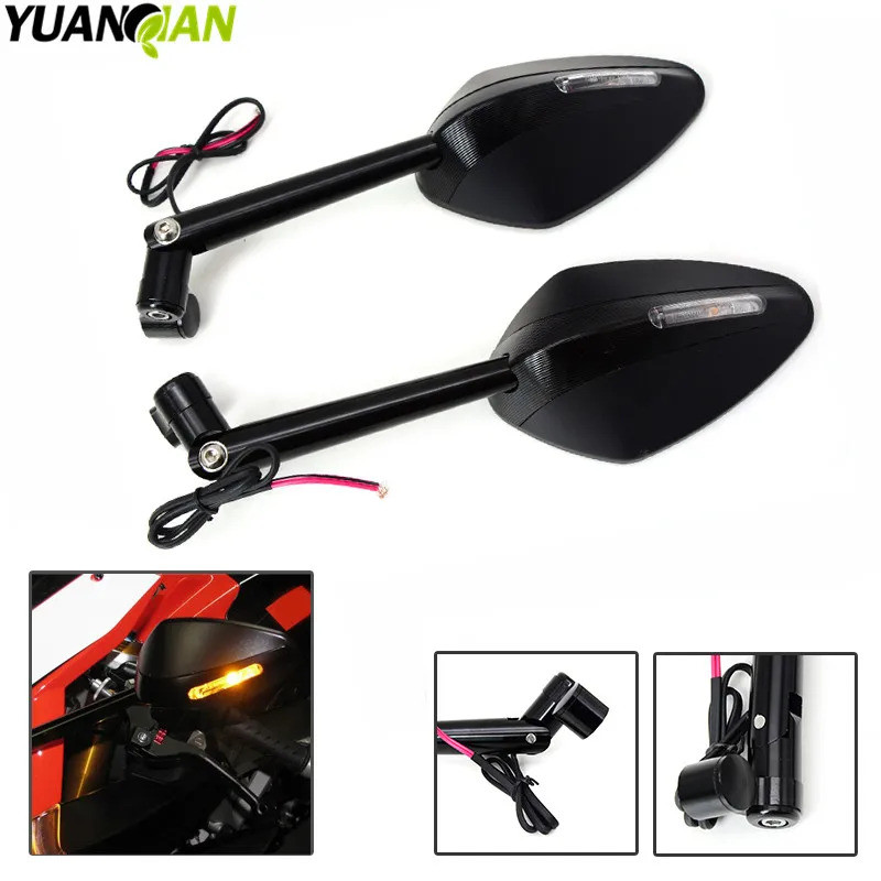 รถจักรยานยนต์แบบบูรณาการไฟเลี้ยวกระจกด้านข้างกระจกมองหลังด้านหน้าด้านหลัง LED สําหรับ honda PCX 125/