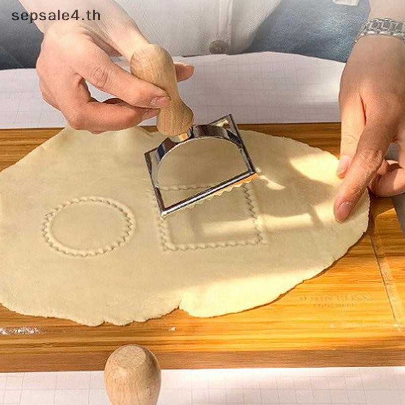# sepsale # Ravioli Cutter Pastry Press Mold Dumpling Lace อุปกรณ์ลายนูน Ravioli Maker แม่พิมพ์ Ravi
