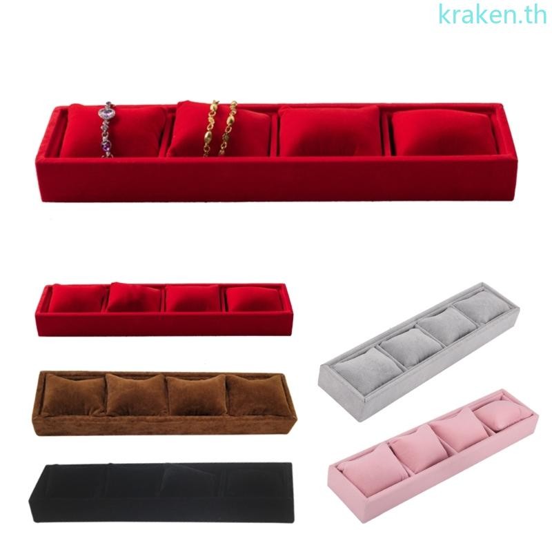KRA Elegant กล่องเครื่องประดับ 4 ช่อง ใส่กําไลข้อมือและนาฬิกา สําหรับนาฬิกาและข้อมือ