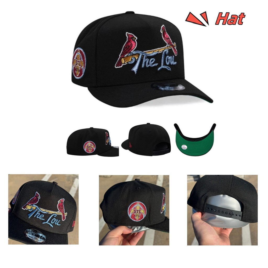 NWT สีดํา เซนต์ Louis Cardinals The Lou 9Fifty New Era หมวก Snapback ปรับได้ _ EBay ผู้ชายและผู้หญิง