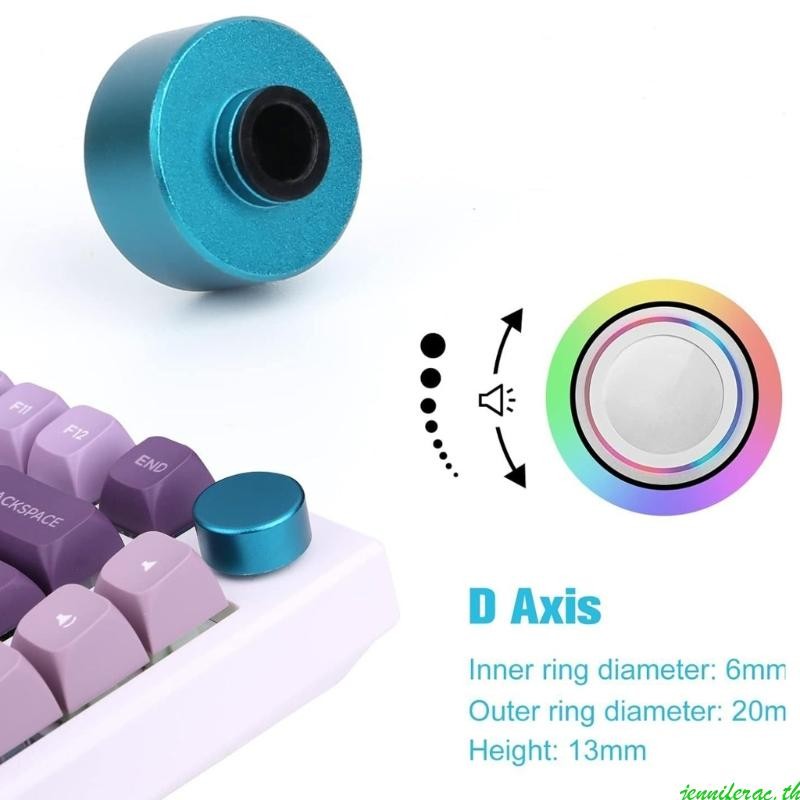 Jenniferac ลูกบิดโลหะทรงกลมสําหรับ F75 IK75 คีย์บอร์ดแบบกลไกช่วยเพิ่มฟังก์ชั่นสําหรับเกมเมอร์และนักอ