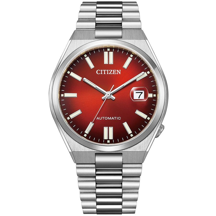 [แท้★ส่งตรงจากญี่ปุ่น] Citizen Tsouyneckoosa Collection Nj0150-56W นาฬิกาข้อมืออัตโนมัติสีแดงผู้ชายท