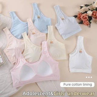 [Y D]🔥พร้อมส่ง🔥เสื้อชั้นในเด็กผู้หญิงคุณภาพสูง ผ้าไหมน้ำแข็งผ้าเย็นผ้านิ่มใส่สบาย ฟองน้ำเย็บติด#332