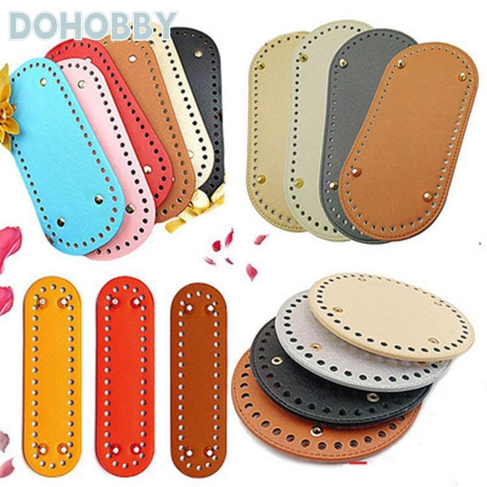 DOHOBBY สําหรับกระเป๋าถักวัสดุกระเป๋าโครเชต์รูปไข่ DIY หนัง PU