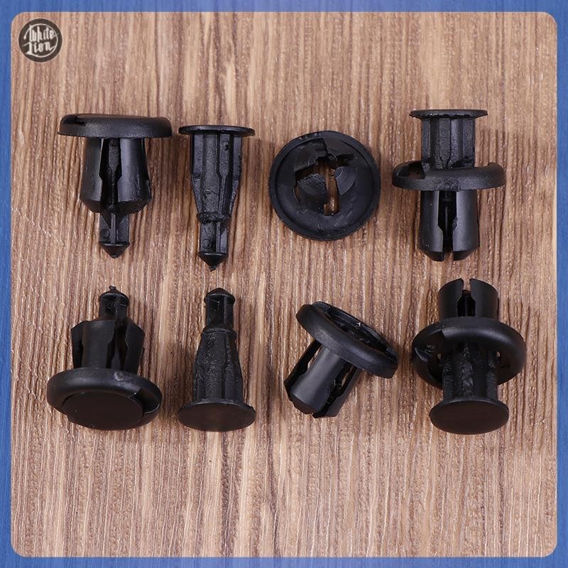 WL| 50/100 ชิ้น 10 มิลลิเมตรเส้นผ่านศูนย์กลาง 10 มิลลิเมตร ck พลาสติก Auto Fasteners Rivets คลิปรถกันชนแผงประตู Fender Liner คลิป Retainer ใหม่