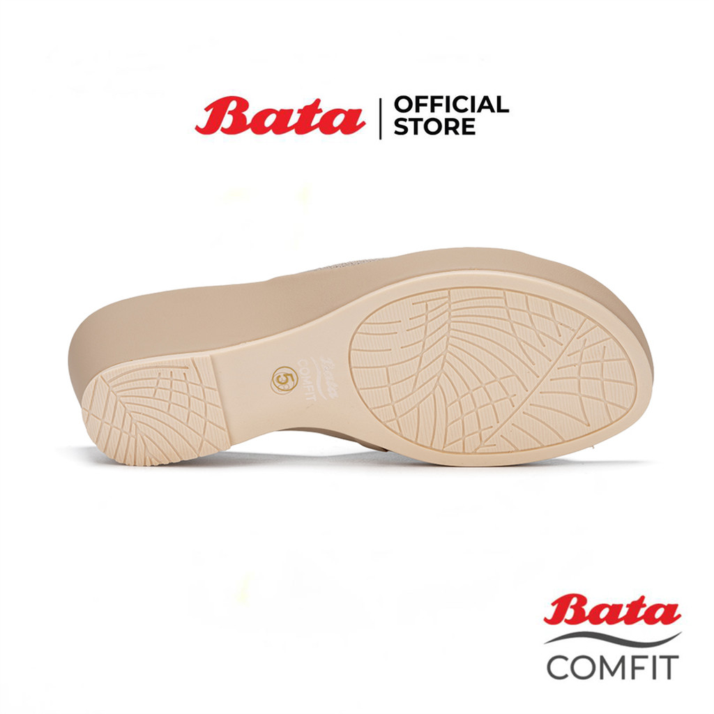 Bata บาจา Comfit รองเท้าเพื่อสุขภาพแบบสวม สูง 2 นิ้ว สำหรับผู้หญิง รุ่น VILANAI สีดำ 7016175 สีเบจ 7018175
