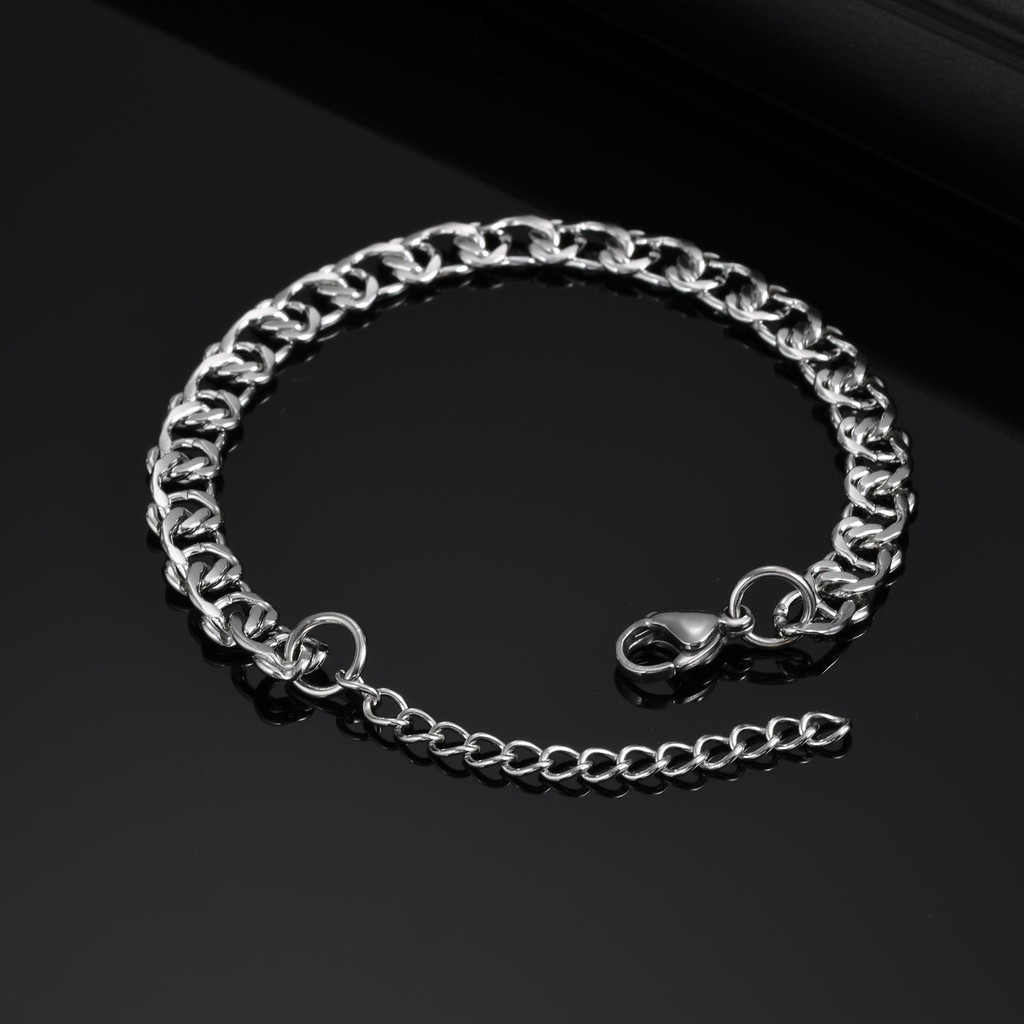 Vnox Simple Link Chain Bracelet for Men, Stainless Steel Hypoallergenic Chain Bracelet,Simple Fashion Jewelry Gift ราคา ถูกที่สุด ดีลบีเคเค แกลเลอรีภาพที่ 7