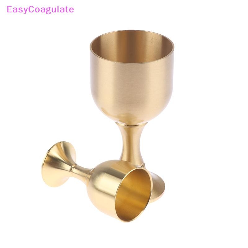 Eas ทองเหลือง Chalice ถ้วยค็อกเทลแก้วไวน์ Goblet ทองเหลืองเครื่องดื่ม Tumbler ทองเหลือง Goblet โลหะเหล้า Tumbler สําหรับ Party เครื่องใช้ในบ้าน Ate