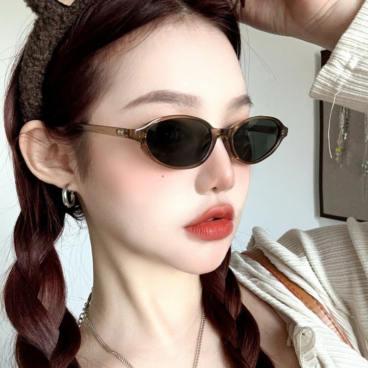 แว่นกันแดดกรอบแคบผู้หญิงผู้ชาย Y2K Retro แว่นตา