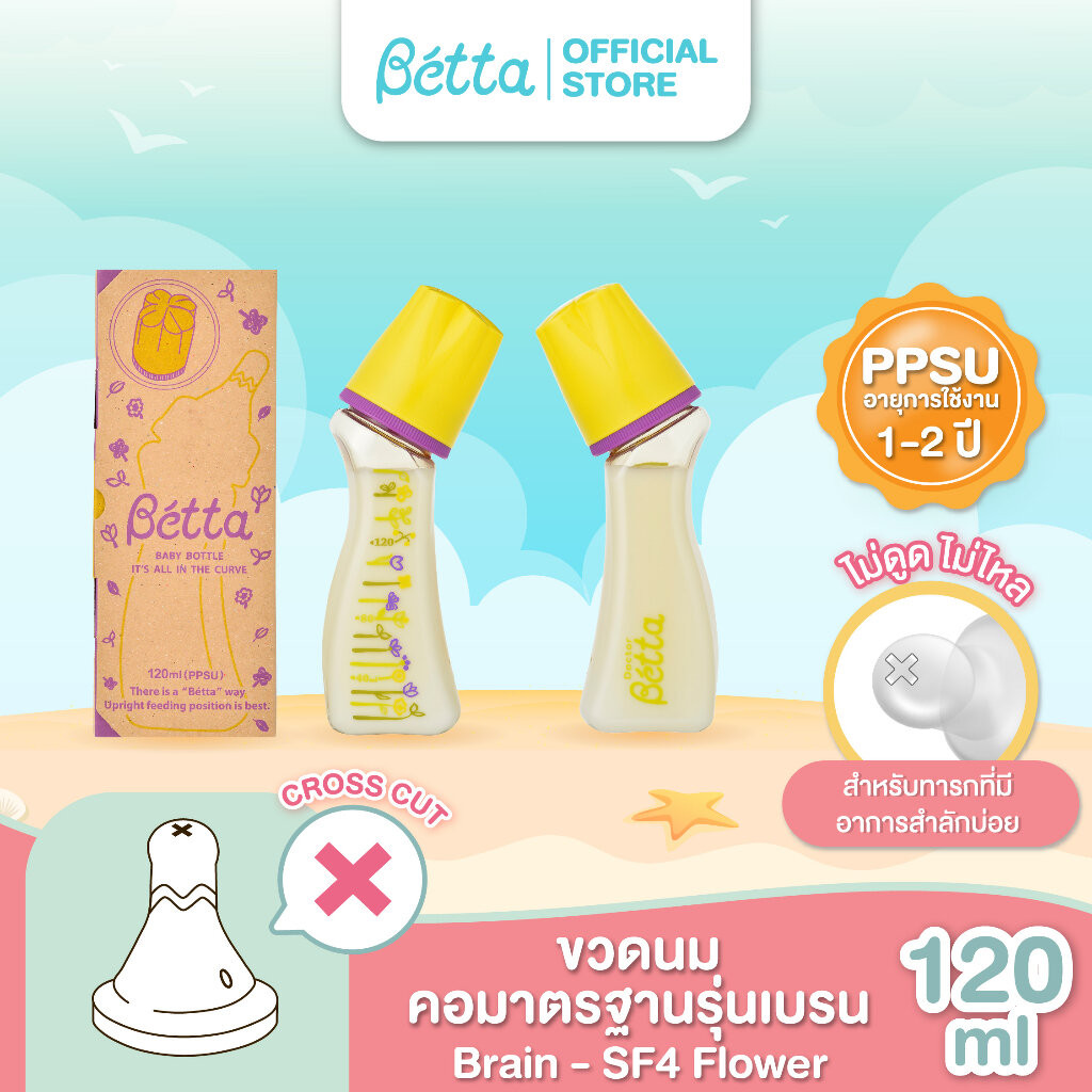 Dr.Betta ขวดนมคอแคบ PPSU Brain SF4-120ml
